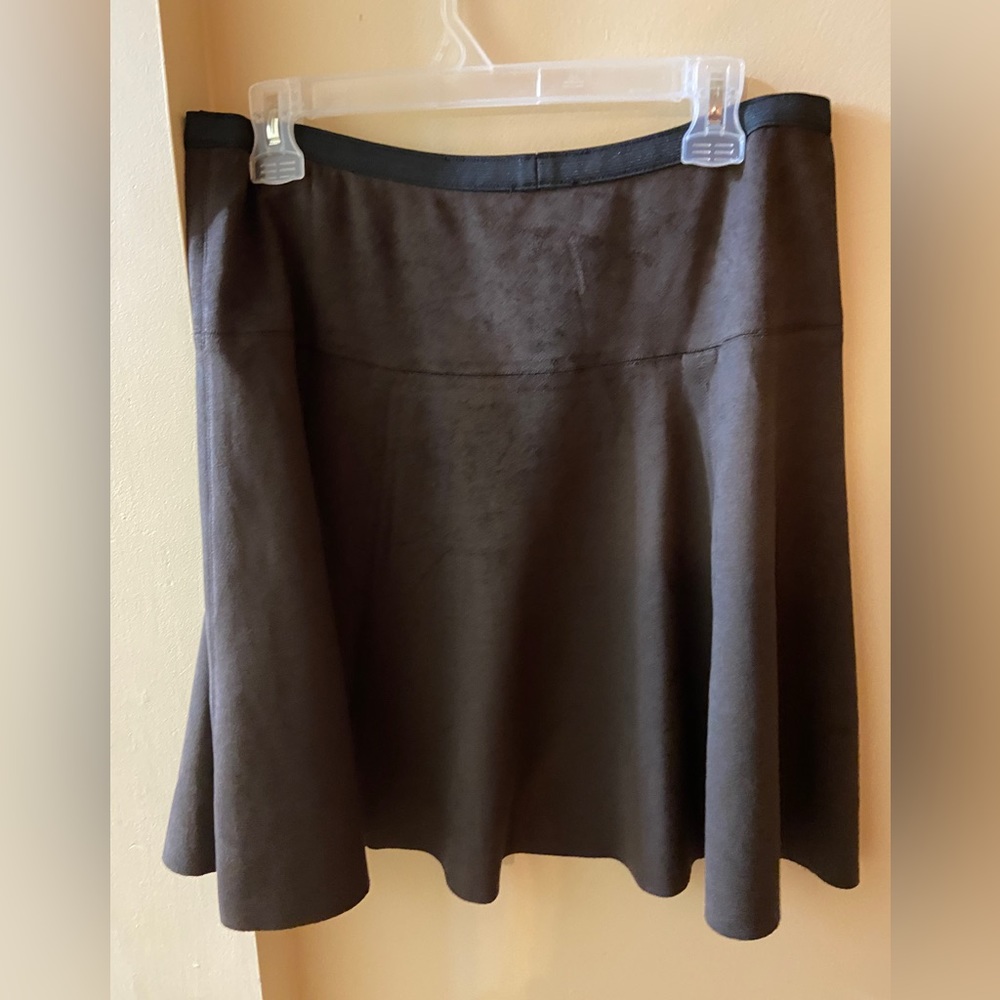 Faux suede brown skirt